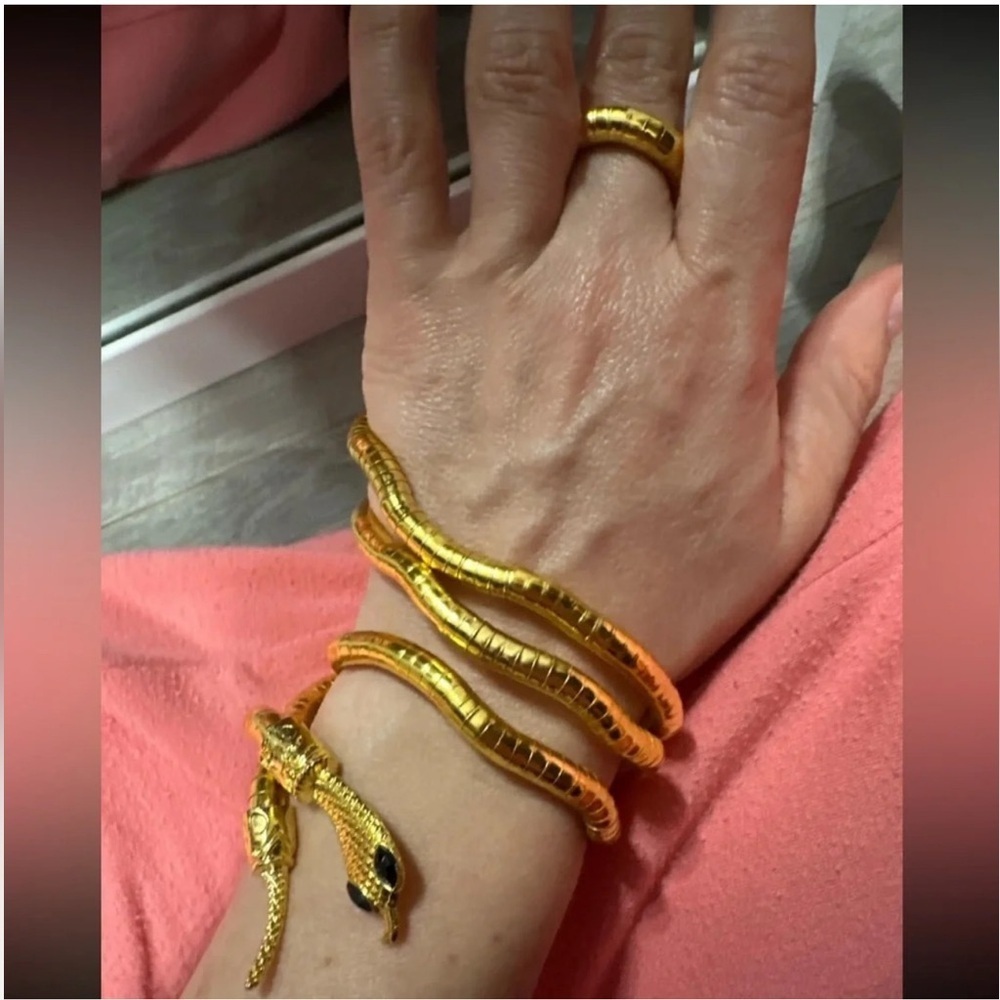 Serpenti Gold Magic Snake Cool Bendy Multilayer Necklace - Picture 15 of 16